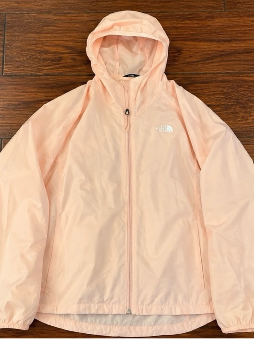 The North Face Women's Light Peach Hooded Windbreaker Jacket